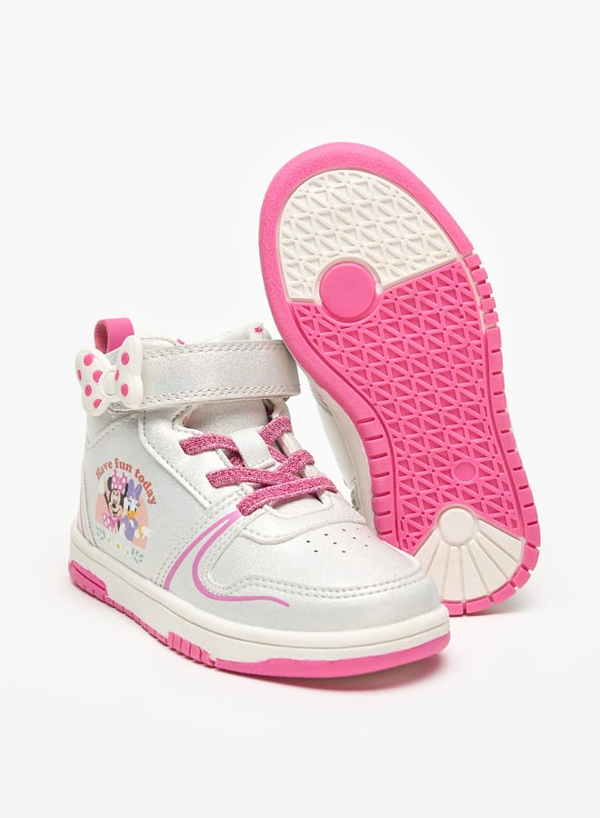 Disney Minnie Mouse and Daisy Duck Print Sneakers with Hook and Loop Closure - Image 5