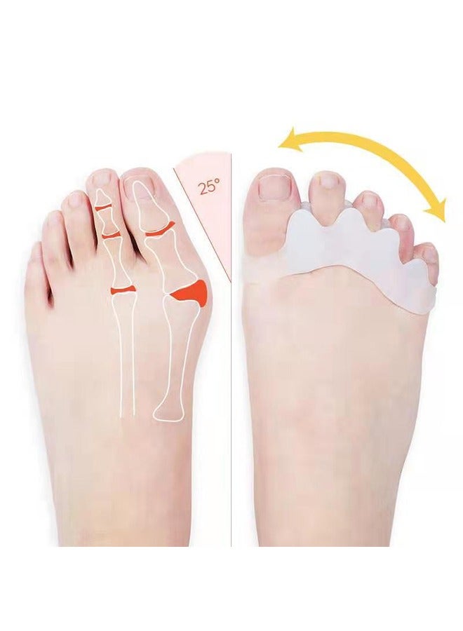 Toe Stretchers Separators, Gel Rubber Silicone Toe Spacers Orthopedic Bunion Corrector, Hammer Toe Straightener Correct Bunion Pain Toe for Women and Men 1 Pairs - Image 2