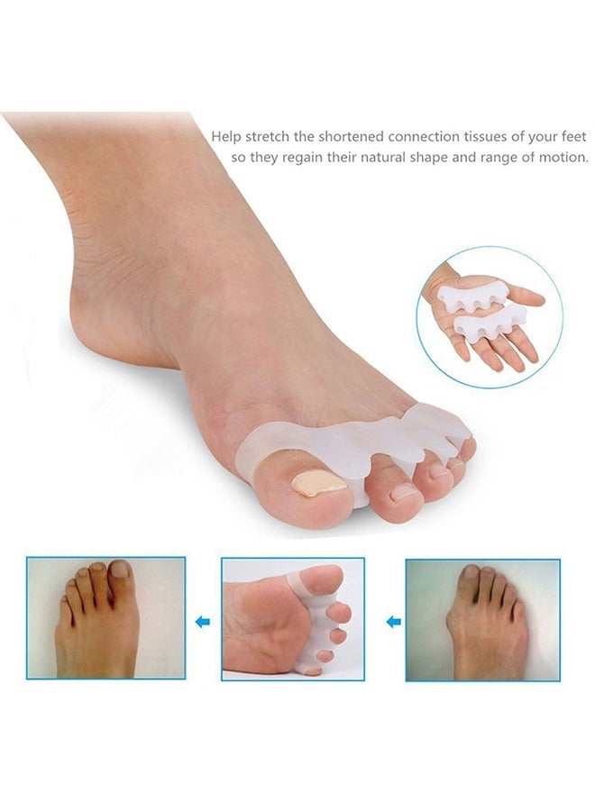 Toe Stretchers Separators, Gel Rubber Silicone Toe Spacers Orthopedic Bunion Corrector, Hammer Toe Straightener Correct Bunion Pain Toe for Women and Men 1 Pairs - Image 4