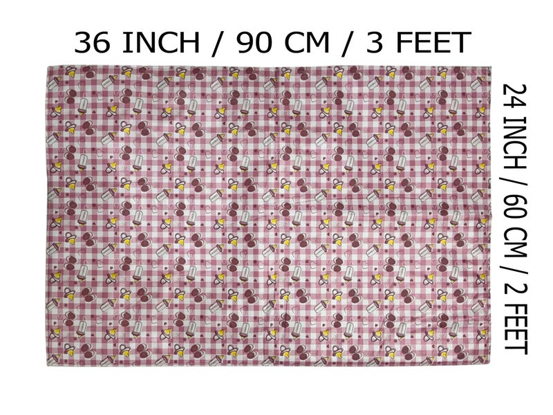 Ecosoft Baby Plastic Sheet / 3 Layer Bed Protector Waterproof for Baby/Bed Wetting Protector (Bottle Pink, 60 x 90 CM) - Image 3