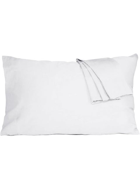 Cotton Pillowcases- Breathable, Easy to Wash, Standard Size 50 x 75cm, Set of 2 Pack, with Envelope Closure
