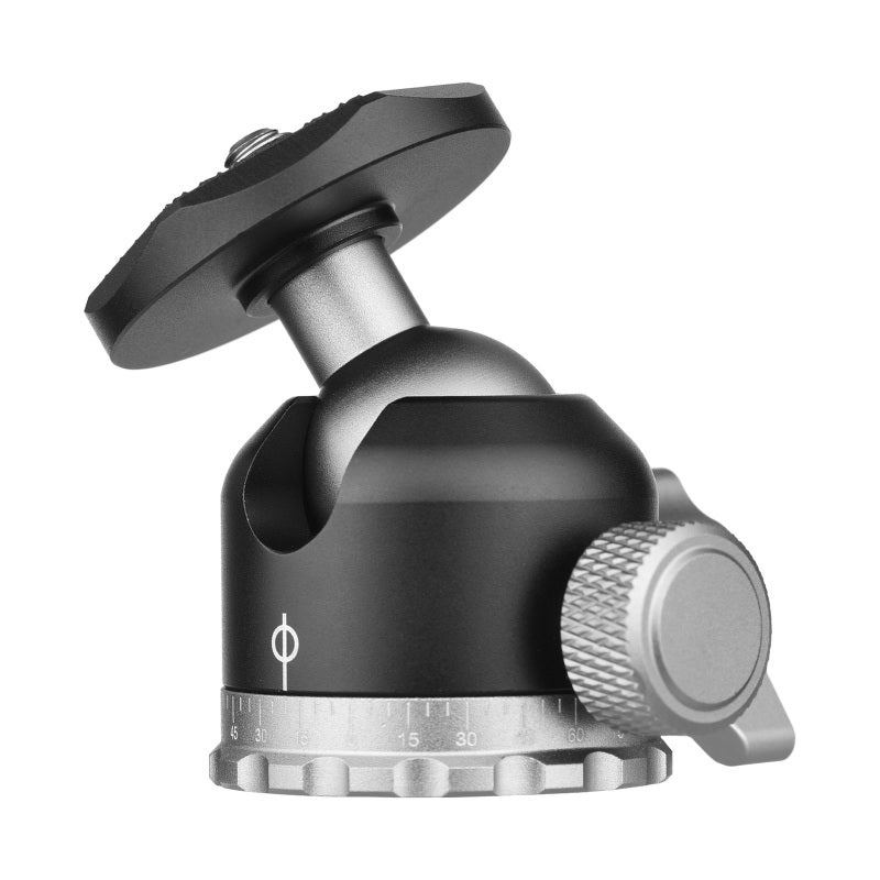 Panoramic Ballhead Black Aluminum Alloy - 360° Panning U-shaped Groove Tripod Head for DSLR Cameras, Tripods and Photography Brackets - Image 2