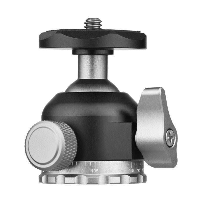 Panoramic Ballhead Black Aluminum Alloy - 360° Panning U-shaped Groove Tripod Head for DSLR Cameras, Tripods and Photography Brackets - Image 3