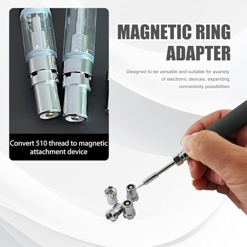 braxan 4PCS 510 Thread Magnetic Adapter Kit, Universal Threaded Screw Converter for Soldering Iron, Metal Connector Adapters for Circuit Board Repair Tools - Image 5