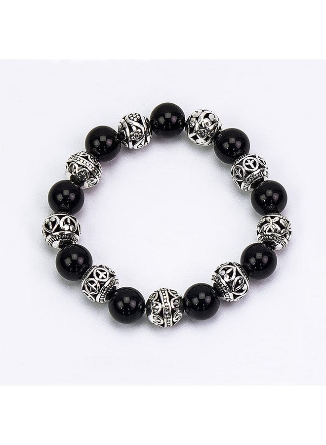 LolliBeads (Tm) 10Mm 30Pcs Tibetan Silver Round Hollow Spacer Charm Beads Jewelry Findings Mix Lot Box Set Assortment - Image 3