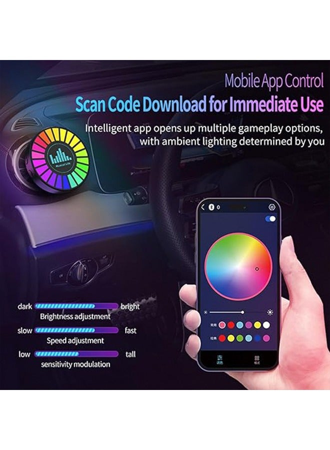 Aromatherapy Magnetic Pickup Lamp Music Rhythm Light Portable Rechargeable USB Sound Control Ambient Light with App Control Rhythm Atmosphere Lamp Adjustable Brightness for Car Party Outdoor - Image 4