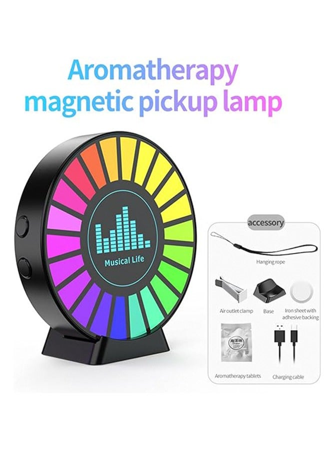 Aromatherapy Magnetic Pickup Lamp Music Rhythm Light Portable Rechargeable USB Sound Control Ambient Light with App Control Rhythm Atmosphere Lamp Adjustable Brightness for Car Party Outdoor - Image 2