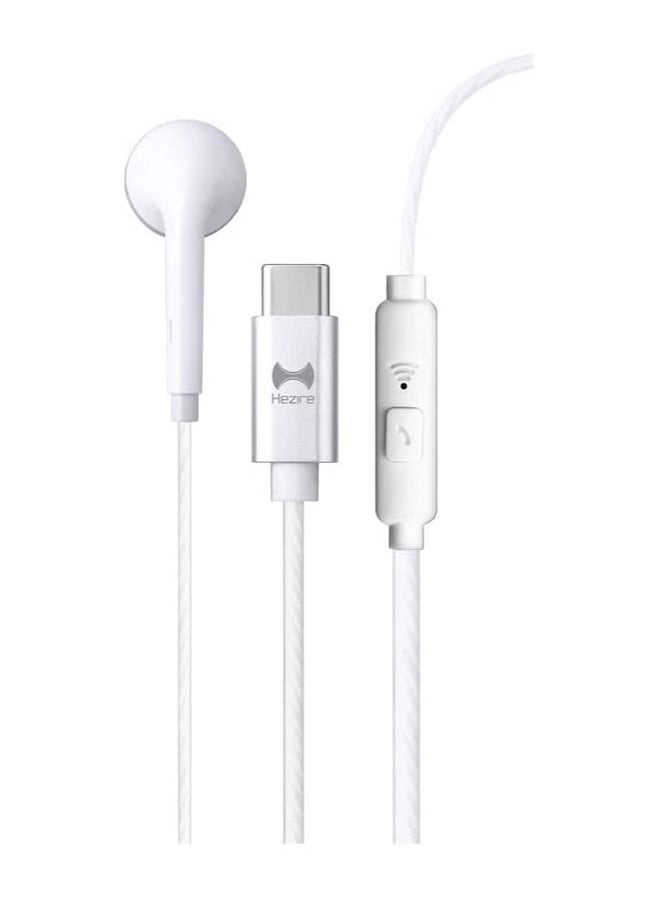 Hezire Hezire Wired Mono Headset Type-C, White 