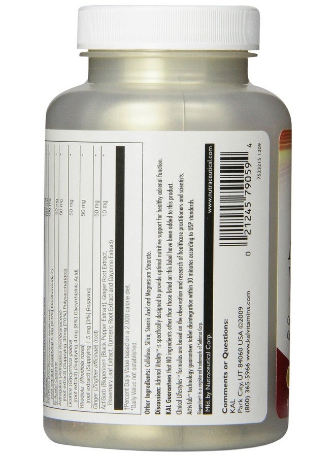 KAL Adrenal Vitality Tablets 60 Count - Image 4
