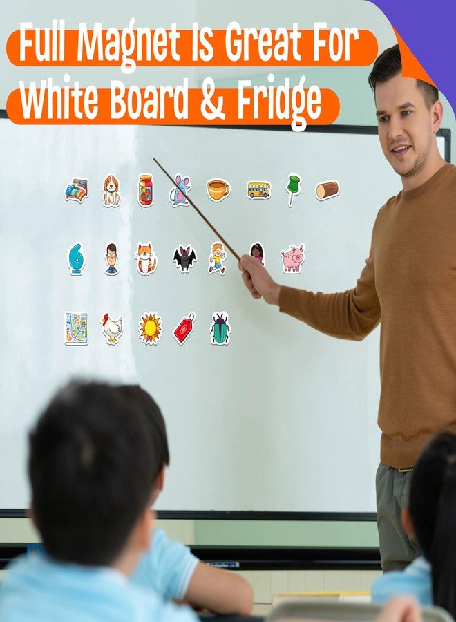 SpriteGru 50 PCS CVC Object Magnets, Magnetic Thickened CVC Fridge Magnets Adorable Educational Learning Toys for Preschooler, Kindergarteners, Kids 4+ - Image 5