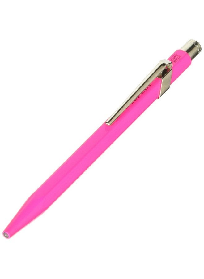 كاران داش قلم حبر جاف من مجموعة ميتال كوليكشن باللون الوردي/الأرجواني الفلوري (849.090) - Image 1