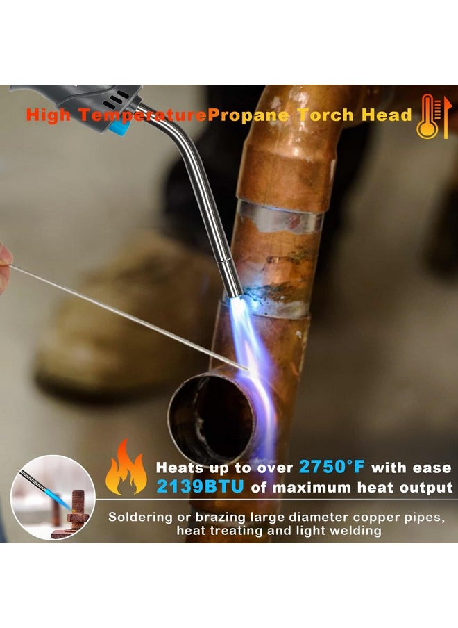 BLUEFIRE MRS-7014B Trigger Start Gas Welding Torch Head for Propane & MAP PRO Fuel,Extend 1.5" Burning Tube Nozzle Piezo Self Ignition Handhold Cylinder Soldering Brazing Triple-Point Flame - pzsku/ZB7914BE2A06CB6A64693Z/45/_/1740982788/253b037f-af10-4698-8616-c54dd294c332