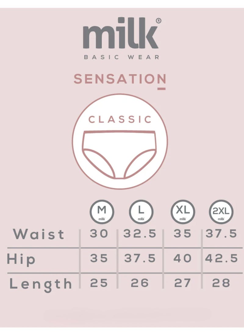 MILK® Sensation Women Briefs Bundle of 6 Plain & Printed Briefs