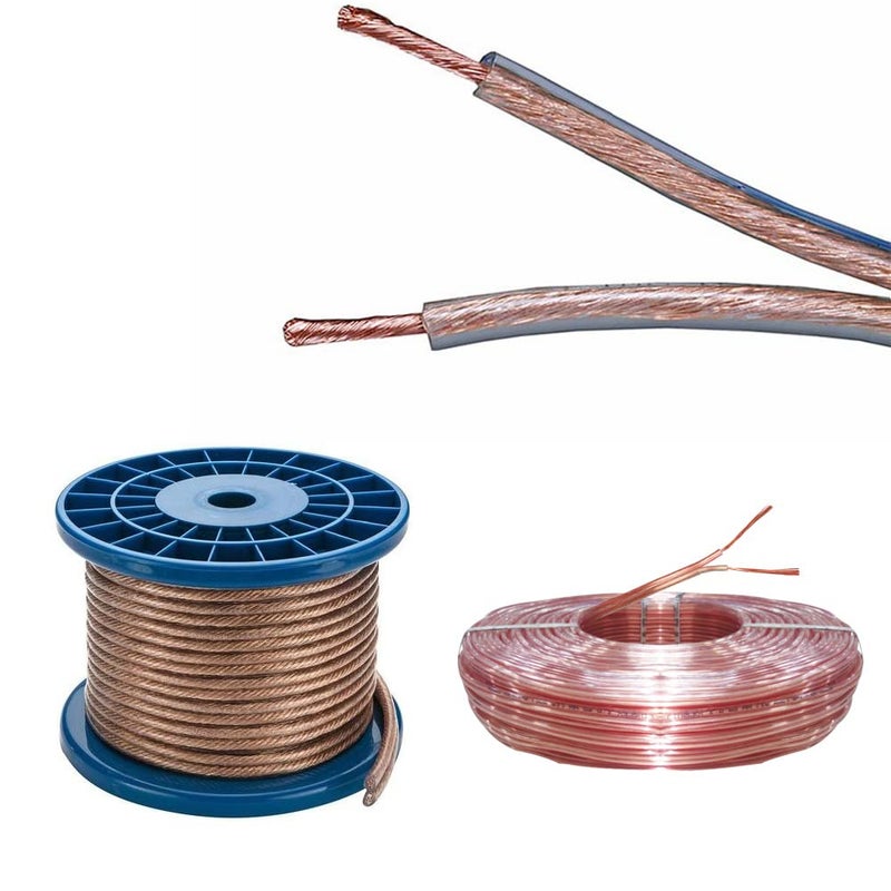 Mabron 23/52 AWG سلك مكبر صوت نحاسي خالص معزز عالي الصوت (25 قدم) - Image 1