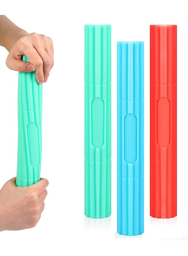Excefore 3 Pcs Variable Resistance Arm Therapy Exercise and Stress Relief Bars Twist Hand Exerciser Bars for Joint Pain Relief & Improved Grip Strength Ideal for Tennis Golfer Wrist Forearms 3 Colors - Image 1