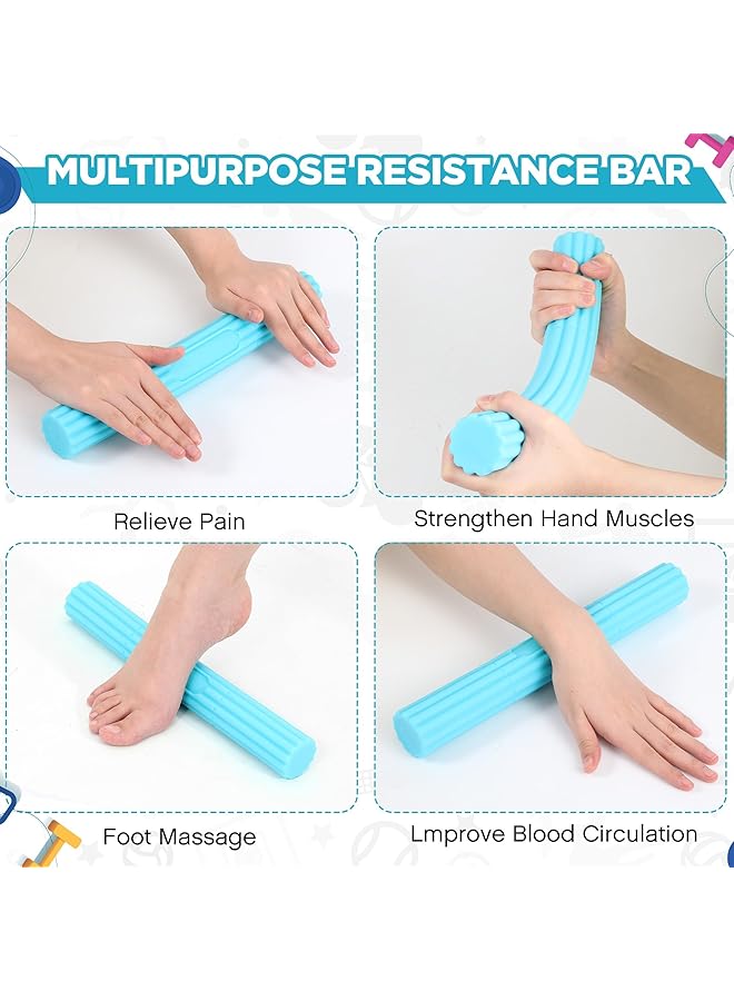 Excefore 3 Pcs Variable Resistance Arm Therapy Exercise and Stress Relief Bars Twist Hand Exerciser Bars for Joint Pain Relief & Improved Grip Strength Ideal for Tennis Golfer Wrist Forearms 3 Colors - Image 4