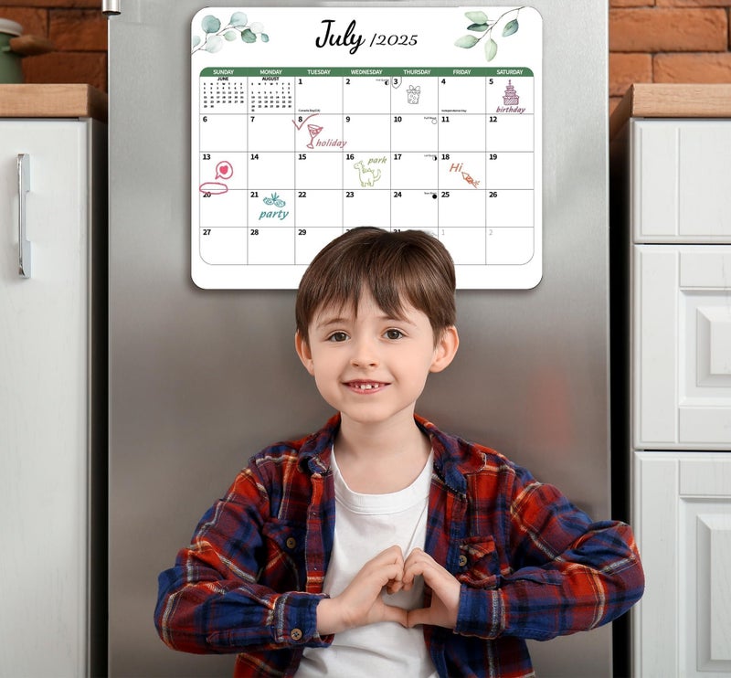 windrio 2026 Magnetic Calendar for Refrigerator 18 Month 8 x 10 Inch, Fridge Wall Monthly Magnet Calendar from July 2025 to December 2026, Planner Easy Organization, Aesthetic Decor for Home - Image 3