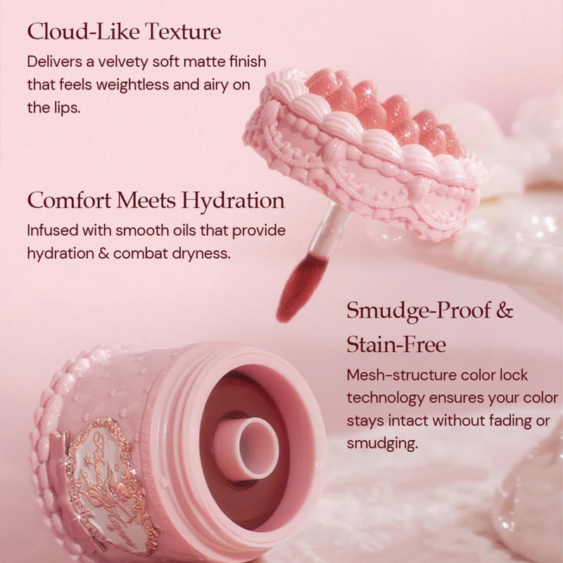 Flower Knows Strawberry Cupid Cake Lip Cream,Long Lasting Purplish Pink Matte Lipstick,Hydrating Lip Stain,Transfer & Smudge-Proof Velvet Liquid Lipstick for Girls&Women,0.17 Fl Oz(V06 Tulip) - Image 5