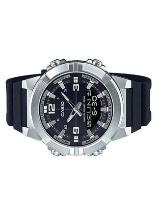 Men Analog Digital World Time Resin Strap Watch AMW-870-1AVDF - 52 mm - Black - view 2