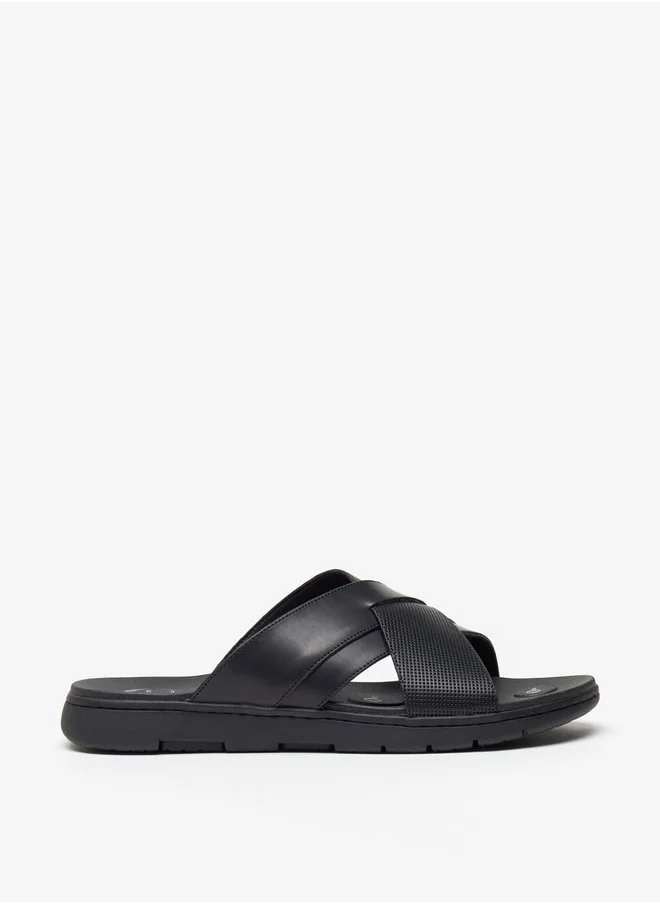 Le Confort Men's Cross Strap Slip-On Sandals