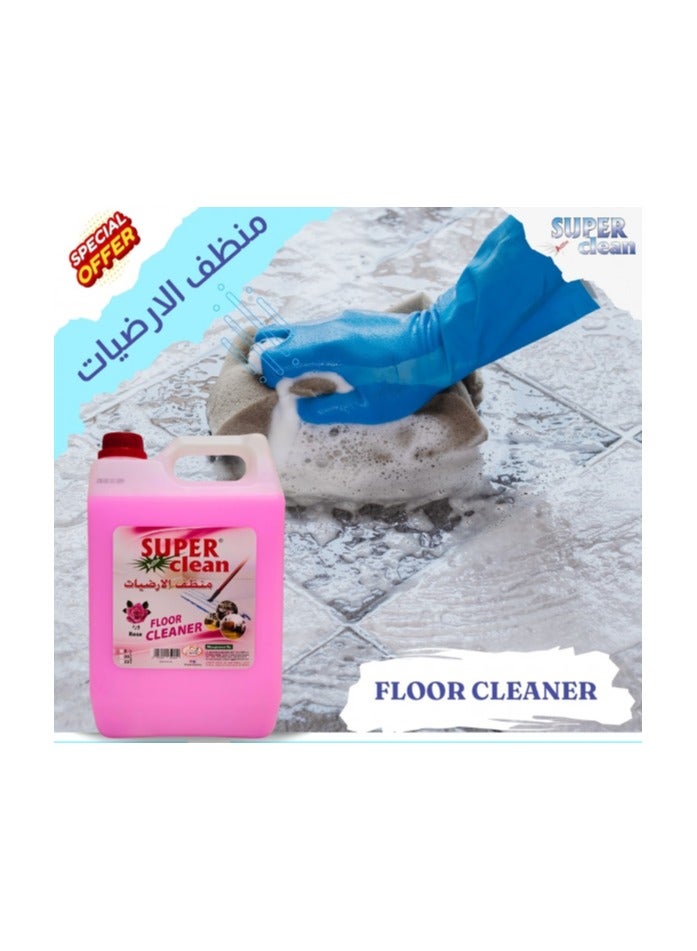 سوبر كلين منظف الأرضيات سوبركلين برائحة الورد 5 لتر – منظف قوي برائحة عطرية تدوم طويلاً - Image 4