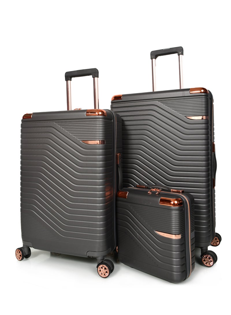 مورانو شنط سفر من مورانو للجنسين مجموعة من 4 قطع طقم حقائب سفر لون  رمادي مقاسات 28''-24''-20''-12'' إنش - Image 2