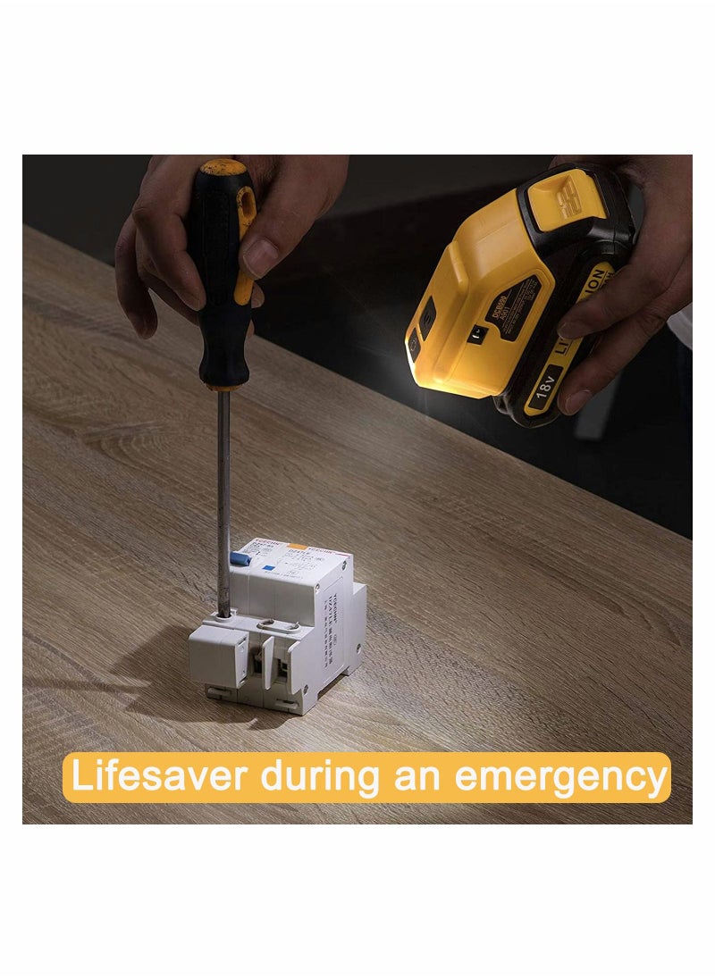 Y&D - DCB090 USB Adapter Replacement for Dewalt 14.4V 18V 20V Lithium Ion Battery Power Source Converter with DC Port LED Work Light Dual Charger DCB091 DCB200 DCB201 DCB203 - Image 1