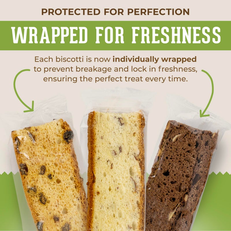 DIJAS Natural Foods, Individually Wrapped Fat Free Biscotti Cookies, All Natural Preservative Free Ingredients, Delicious Low Calorie Snack (12 oz, Pistachio) - Image 3