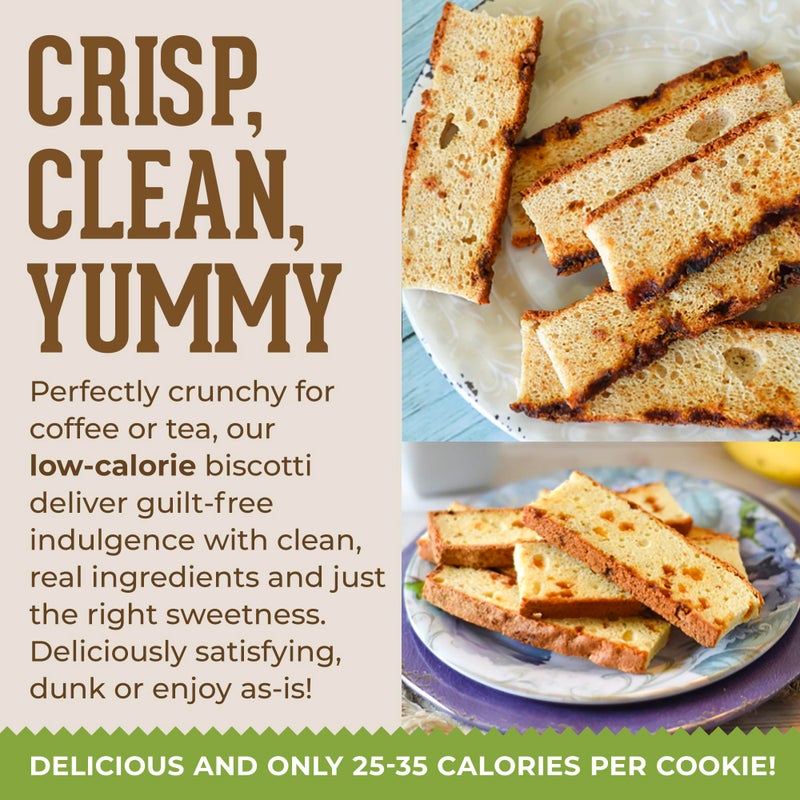 DIJAS Natural Foods, Individually Wrapped Fat Free Biscotti Cookies, All Natural Preservative Free Ingredients, Delicious Low Calorie Snack (12 oz, Pistachio) - Image 5