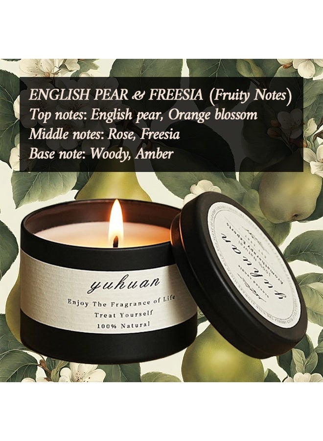 يوهان Rnjoy عطر الحياة ، دلل نفسك - الإنجليزية الكمثرى والفريزيا الشموع المعطرة هدية للنساء والرجال - شمعة العلاج بالروائح ، شموع شمع الصويا الطبيعية 100٪ للمنزل المعطر ، 80 جرام 24 ساعة حرق - الكمثرى الإنجليزية والفريزيا  - Image 2