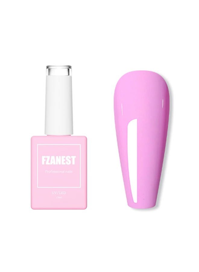FZANEST Sakura Pink Gel Nail Polish,Spring Summer Candy Color Nail Art Gel Polish Soak Off LED UV #D34 - Image 1
