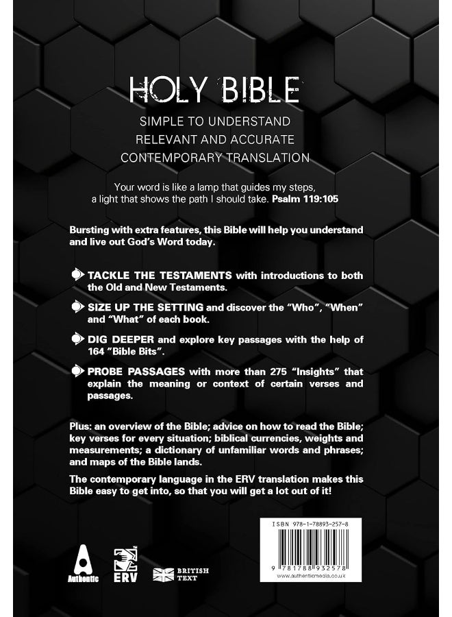 ERV Holy Bible Hardback Black, Anglicized, (Easy to Read Version) - Image 2