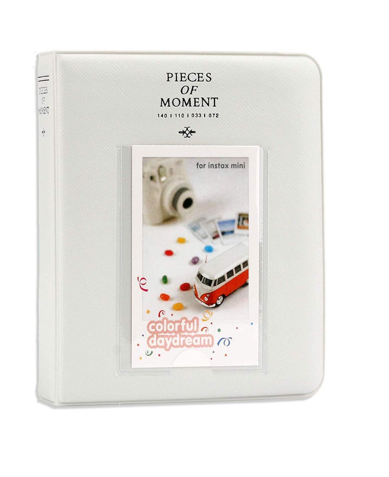 Stela [In-stax Mini 64 page Photo Album] Pieces of Moment Book Album Compatible for Films of Fujiflm In-stax Mini 7s 8 8+ 9 25 26 50s 70 90 10 11 30 55 20 50 7 LiPlay & Hello kitty (Smoky White) - Image 1