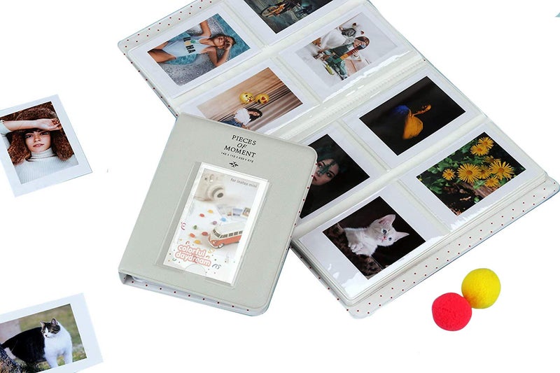 Stela [In-stax Mini 64 page Photo Album] Pieces of Moment Book Album Compatible for Films of Fujiflm In-stax Mini 7s 8 8+ 9 25 26 50s 70 90 10 11 30 55 20 50 7 LiPlay & Hello kitty (Smoky White) - Image 2