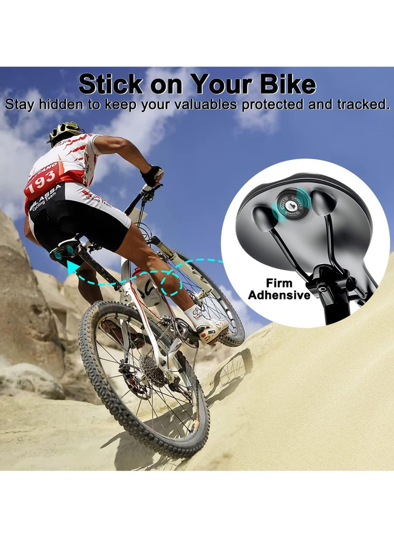 2 Pack IPX8 Waterproof AirTag Holder Case Cover, Airtag Sticker Stick on Adhesive Mount, Full Body Protection, Anti-Scratch Protective Tracker Sticker for Cars, Luggage, Bicycle - Image 4