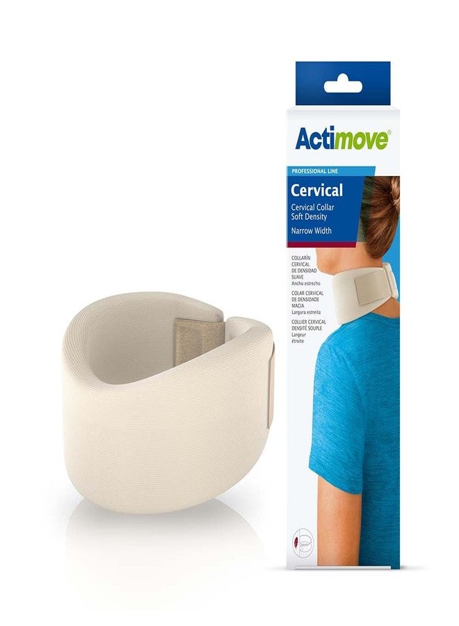 Actimove Professional Cervical Soft Density | Soft Foam Neck Brace for Sleeping - Relieves Neck Pain & Spine Pressure, Neck Collar Brace Support After Whiplash or Injury | White, Narrow, Medium - Image 1