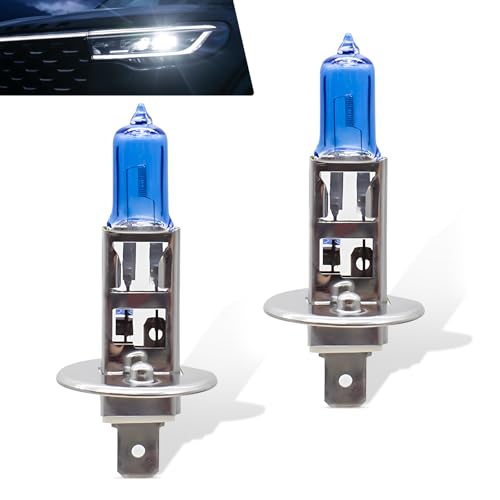 Flygun Pack2 Car Halogen Bulbs Quartz Driving Lights 100 W Front Fog Light Bulbs Bulb Replacements Super Bright Auto Lights Lighting Tool Universal for Most Cars Trucks SUVs White H1 - Image 1