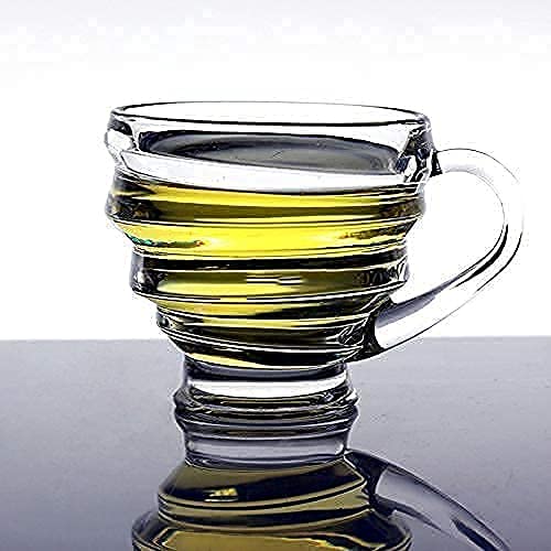 NVRA Transparent Spiral Designer MultiPurpose Bubble Honey Tea and Coffee Cup 210 ml Set of 12 - Image 4