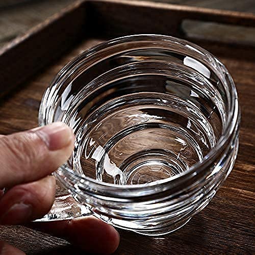 NVRA Transparent Spiral Designer MultiPurpose Bubble Honey Tea and Coffee Cup 210 ml Set of 12 - Image 2