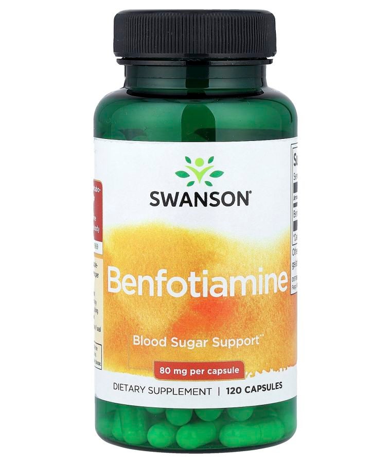 SWANSON Benfotiamine 80 mg 120 Capsules