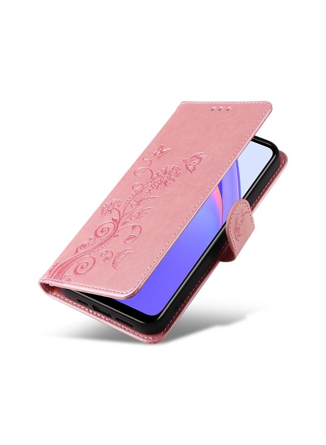 اس-توب جراب لهاتف Redmi Note 9 4G / 10X 4G جراب هاتف جلدي منقوش عليه زهور الفراشة - Image 5