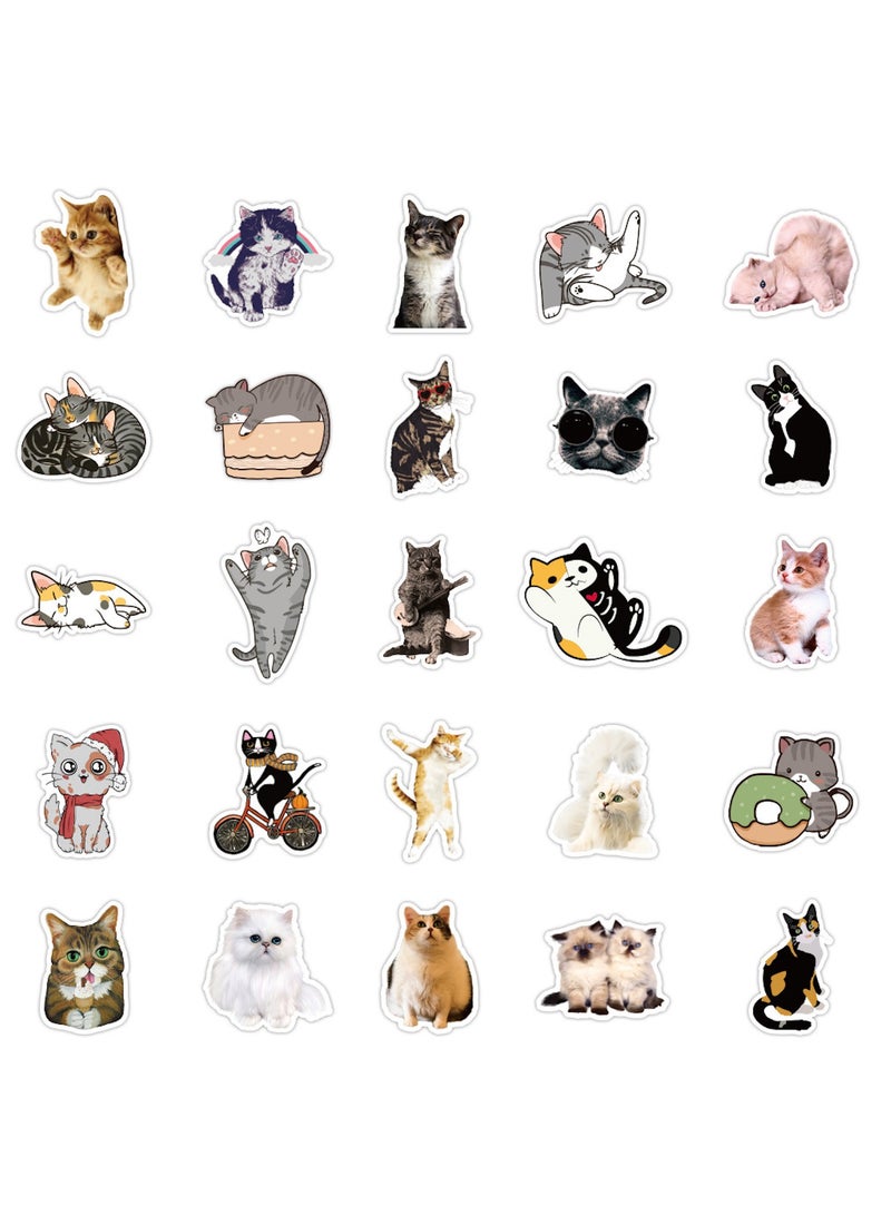 100 Pcs Lovely Little Cat Stickers Cartoon Cute Kitty Sticker for Kids Boys Girls Adult Durable Aesthetic Decals for Laptop Motorbike Car Computer Scrapbook - Image 4