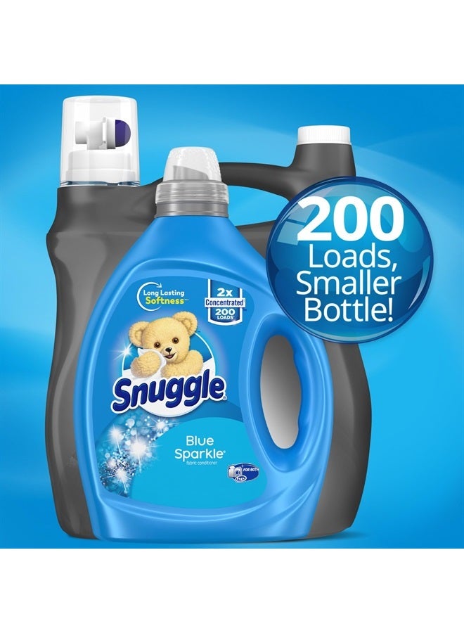 Snuggle منعم الأقمشة السائل اللامع الأزرق، مركز 2X، 200 غسلة، 80 أونصة سائلة - Image 2
