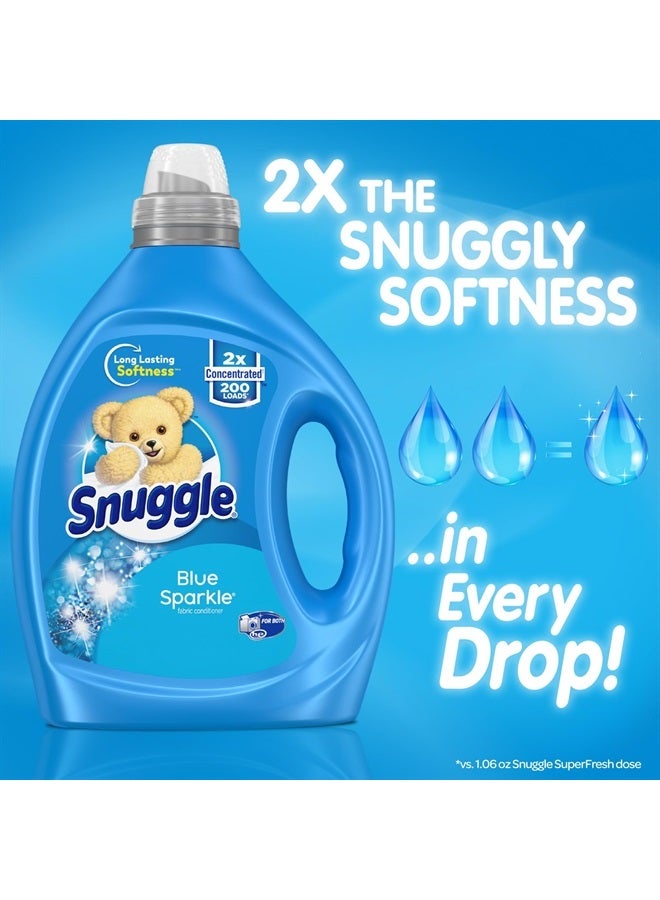 Snuggle منعم الأقمشة السائل اللامع الأزرق، مركز 2X، 200 غسلة، 80 أونصة سائلة - Image 3