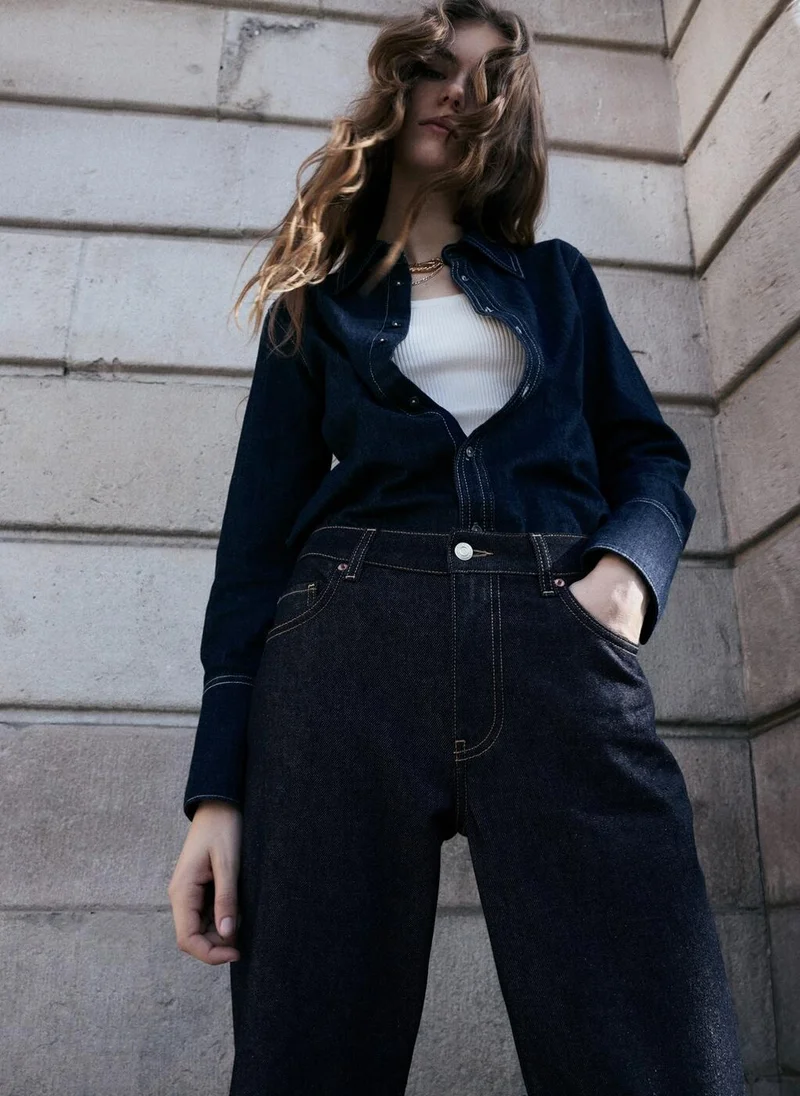 Mango  Turned-up straight jeans for Women | Best Price UAE