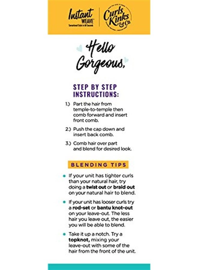 Sensationnel CKCo HalfWig - Synthetic Instant weave full wig style CURLS KINKS AND CO Half wig - RAIN MAKER (F1B/30) - Image 5