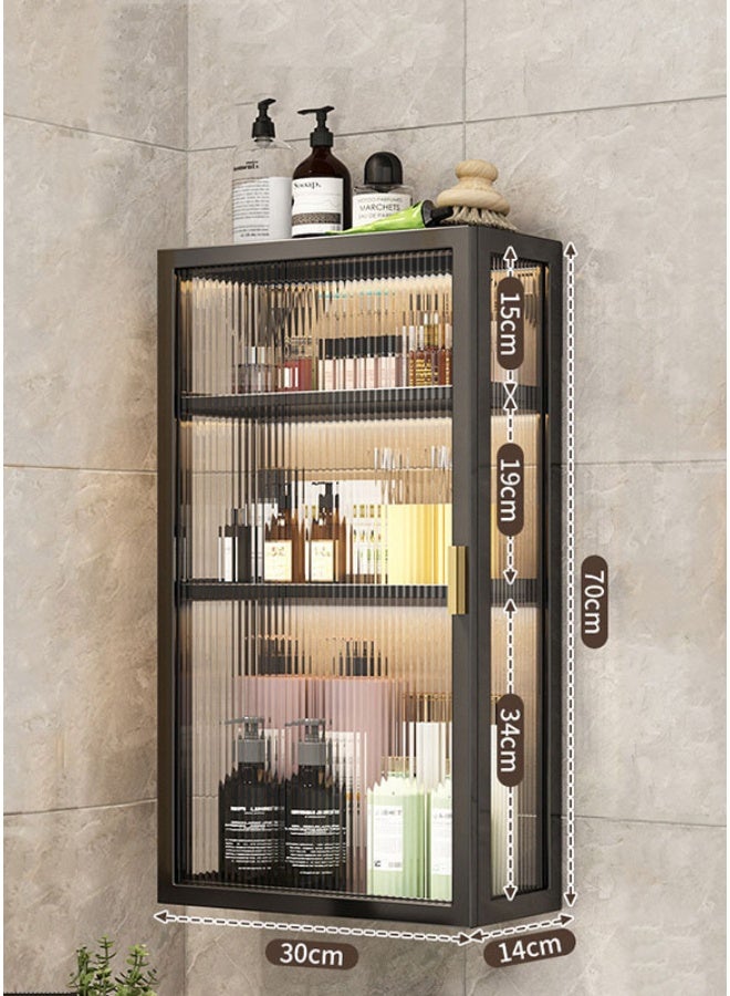 CityRiya-Long Bathroom Wall Cabinet, Wall Medicine Cabinet, Over Toilet Storage Rack, Bathroom Organizer Shelf, Kitchen Storage Cabinet, Bath Shelves Wall Mounted with Door for Laundry, Living Room, ZT031-30 - Image 3