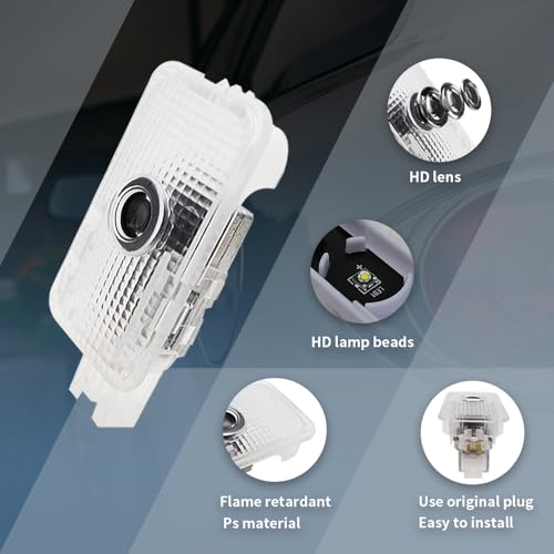 akarin 2PCS LED Car Door Projector Courtesy Lights Ghost Shadow Welcome Lamp Accessories Compatible with ZN8 2022-PRESENT GR 86 (ZN8 2022-PRESENT GR 86-Mount Fuji 01) - Image 3