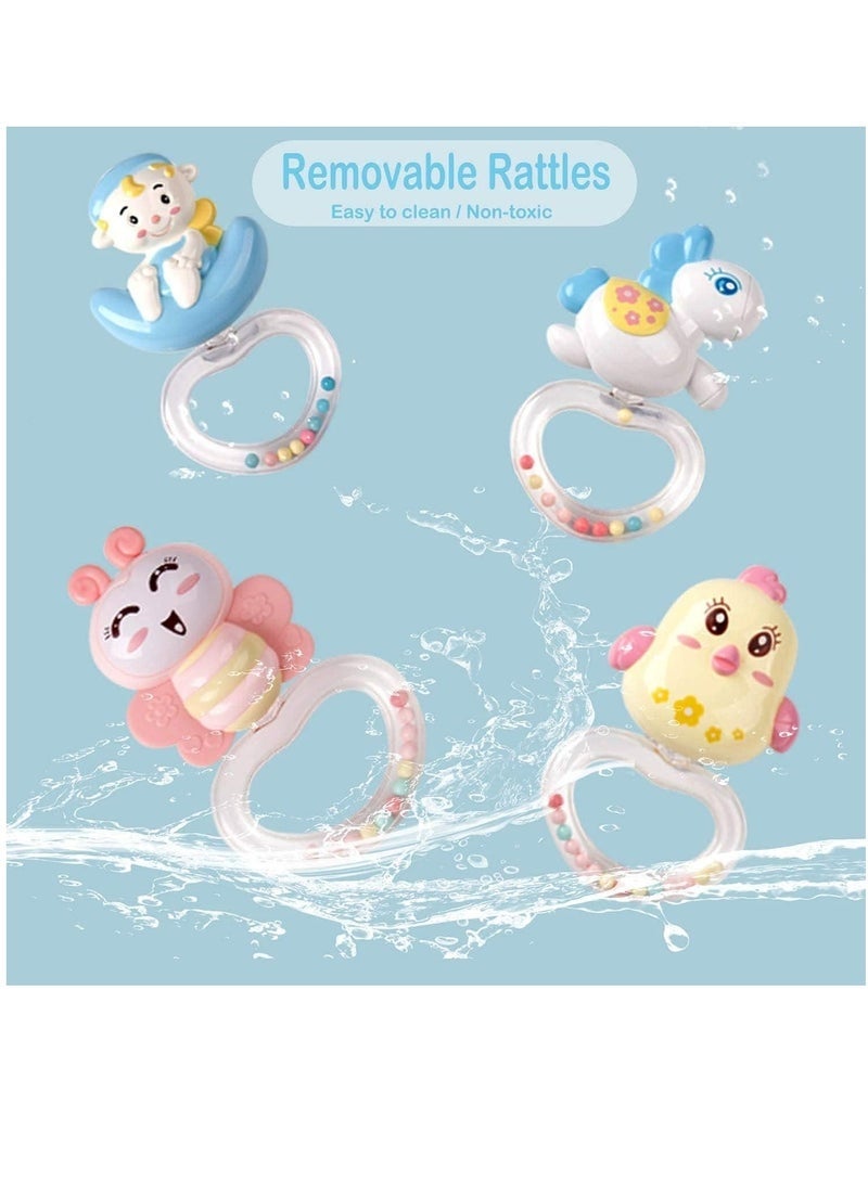 Baby Musical Crib Mobile Toy with Lights Music Projector and Timing Function 360 Rotating Rattles Remote Control Infants Crib Hanging Rattle Toys Mobile Music Box for Newborn Baby Boys Girls - Image 5