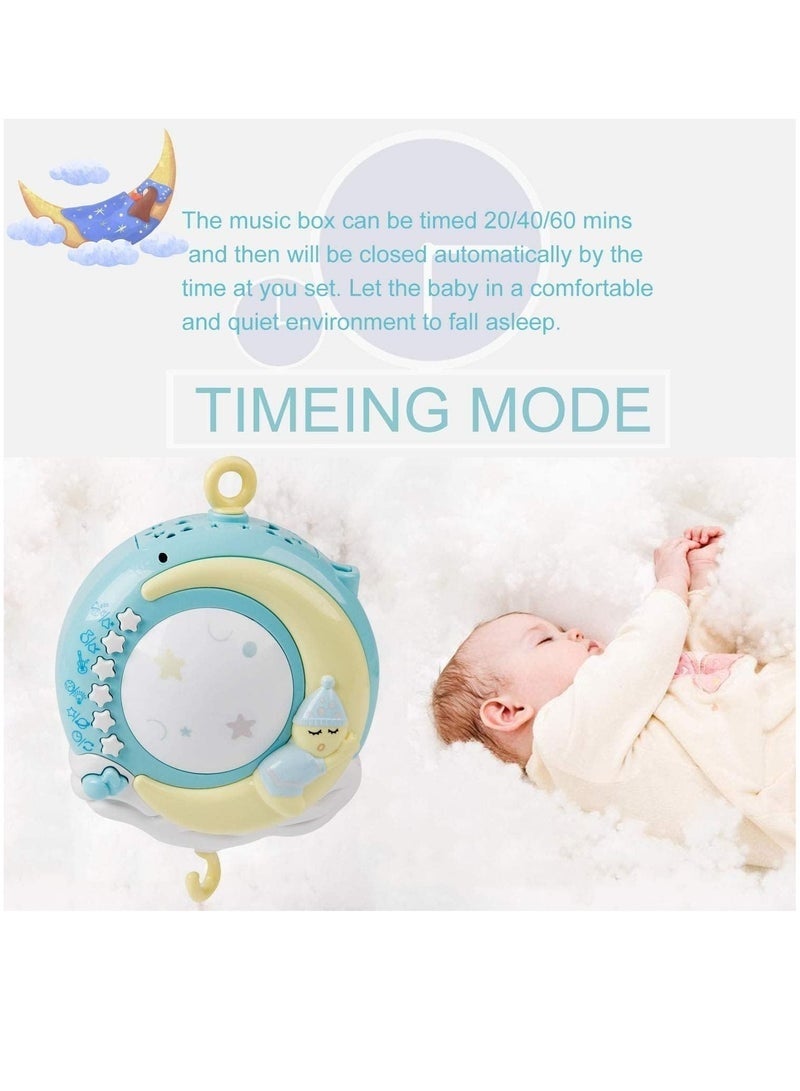 Baby Musical Crib Mobile Toy with Lights Music Projector and Timing Function 360 Rotating Rattles Remote Control Infants Crib Hanging Rattle Toys Mobile Music Box for Newborn Baby Boys Girls - Image 3